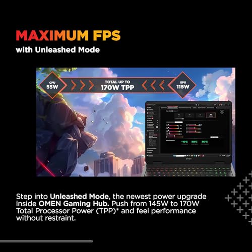 HP Omen, Intel Core Ultra 7 255H, 8GB RTX 5060, 24GB DDR5(Upgradeable) 1TB SSD, 2K, 165Hz, 3ms Response time, IPS, 16''/40.6cm, Win11, M365*Office24, Shadow Black, 2.43kg, am0238tx, RGB Gaming Laptop