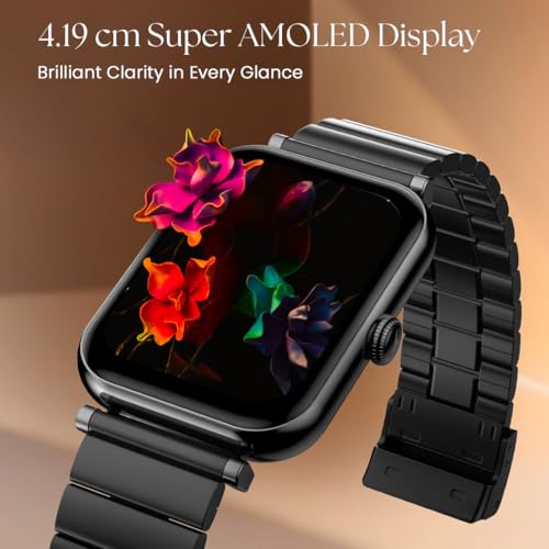 Fastrack Noir Charm Smart Watch for Women 1.65" inch AMOLED Display,Sleek Design,AI Watchface & AI Chat,Functional Crown,24/7 Health Suite,BT Calling,SpO2,HRM,IP68, Multiple Menu Styles- Rose Gold