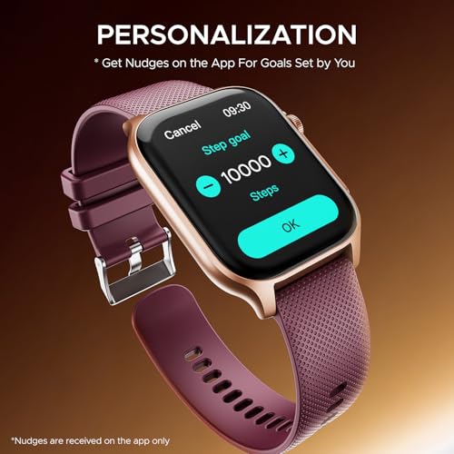 boAt New Launch Ultima Ember Smartwatch w/ 1.96” (4.97 cm) AMOLED Display, Personalized Fitness Nudges, Functional Crown, 100+ Sports Modes, Custom Watch Faces (Royal Berry)