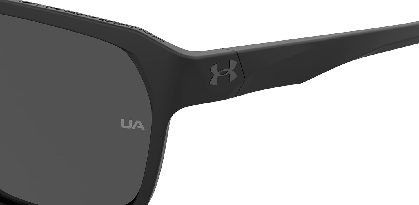 Under Armour Non-Polarized Rectangular Unisex's Sunglasses-(UA DOMINATE 003 62KA| Black color