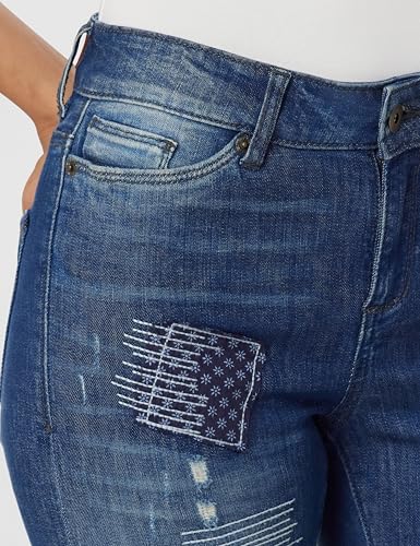 VERO Moda Women's Skinny Jeans (10185565_Dark Blue Denim_27)