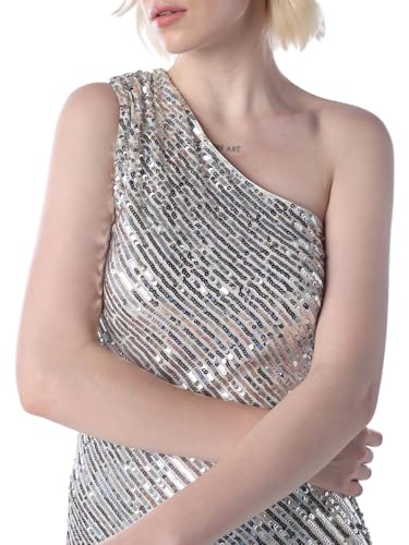 ONLY Women's Embellished Bodycon Silver Dress
