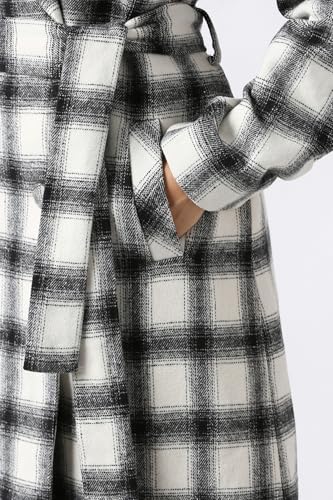 Women White Check Casual Jacket