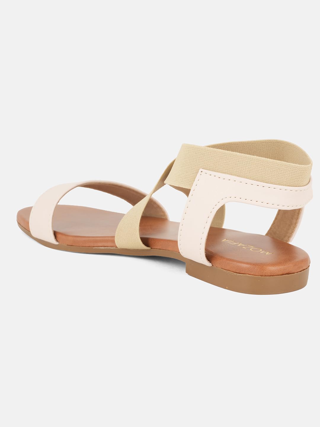 MOZAFIA Women's Slide Sandals | Stylish Comfortable Flat Slip-On Slippers for Casual & Daily Wear (CREAM, UK Footwear Size System, Adult, Women, Numeric, Medium, 8)