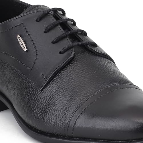 Red Chief Low Ankle Formal Derby Shoes for Men | Black UK08
