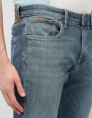 U.S. Polo Assn. Denim Co. Men's Harold Slim Straight Fit Blue Jeans (UDJEN2006_Blue_30)