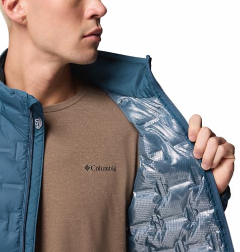 Columbia Men Teal HEAT SEAL Delta Ridge II Down Jacket, M