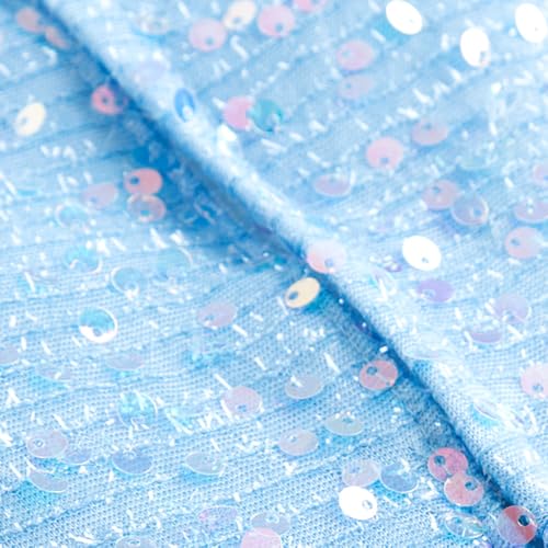 Hopscotch Girls Knee Length Party Dresses in Blue Color For Ages (5-6 Years)