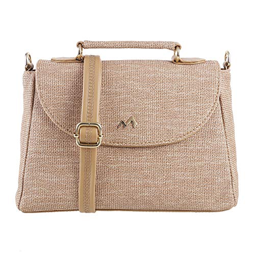 Metro Womens Synthetic Beige Flap Over Sling (One Size)