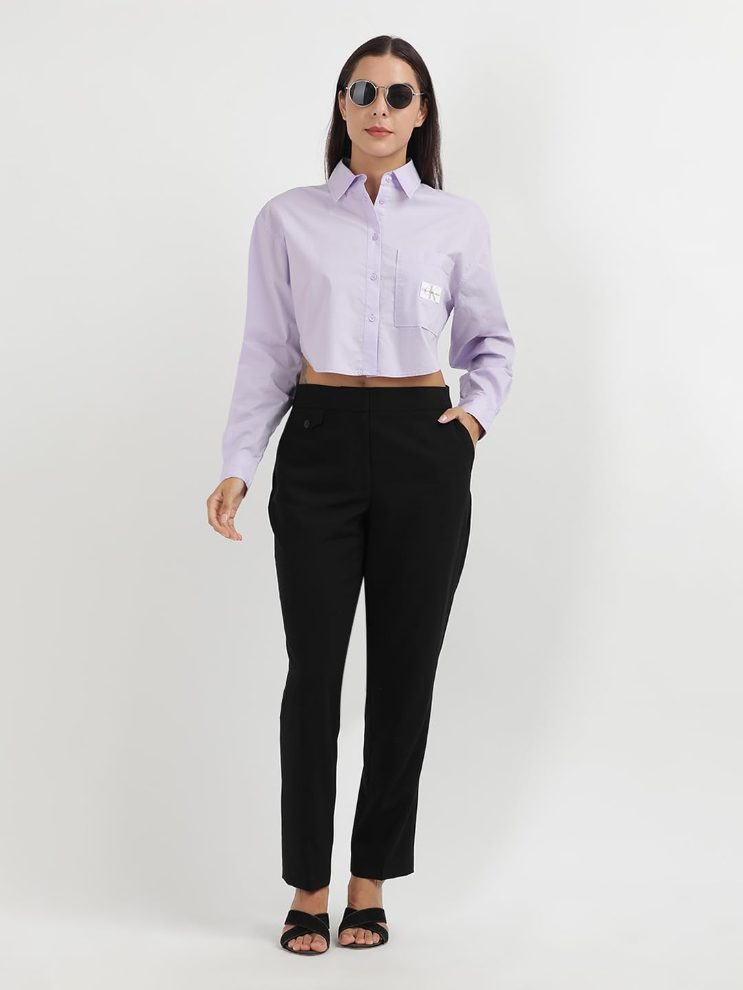 Calvin Klein Womens Purple Color Shirt