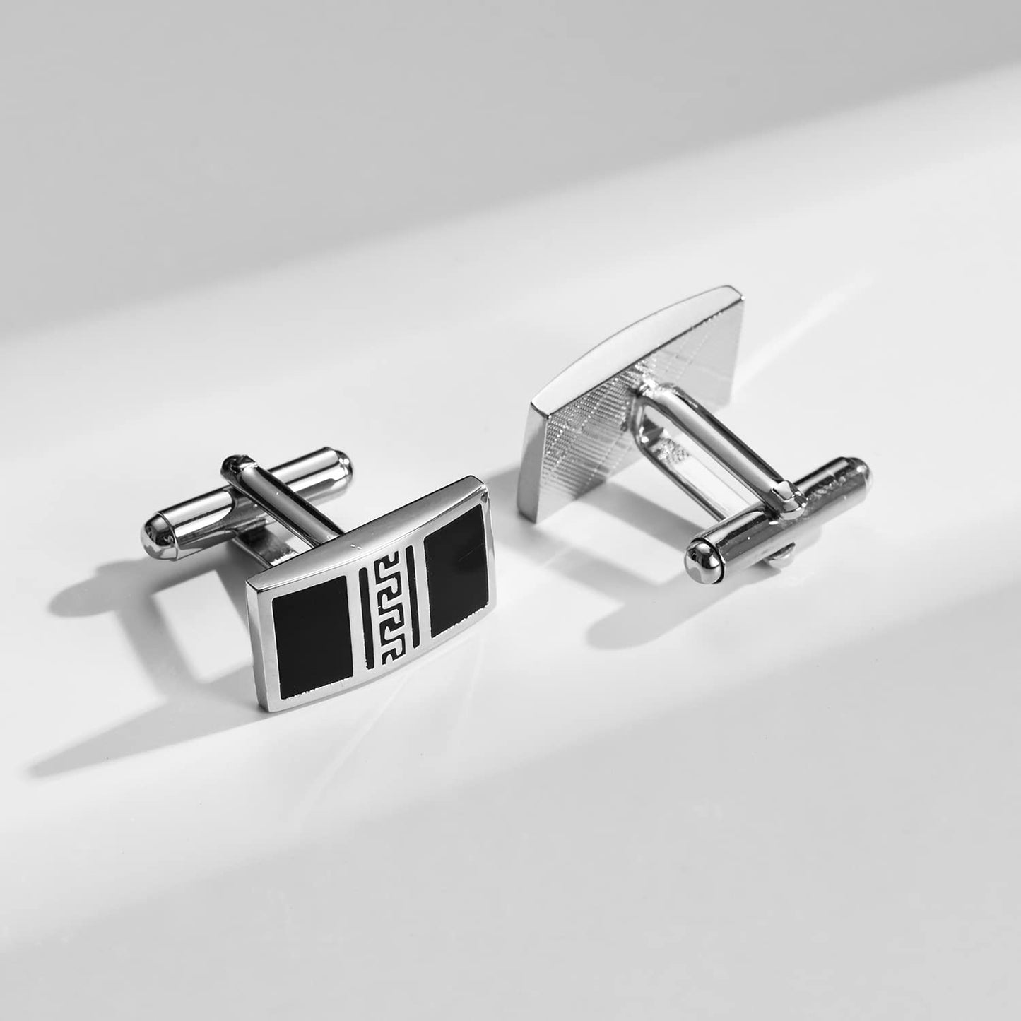 UJOY Mens Cufflinks Set 4 Pairs Formal Business Shirts Dress Buttons Cuff Link Box Packed T0204001, Metal, brass