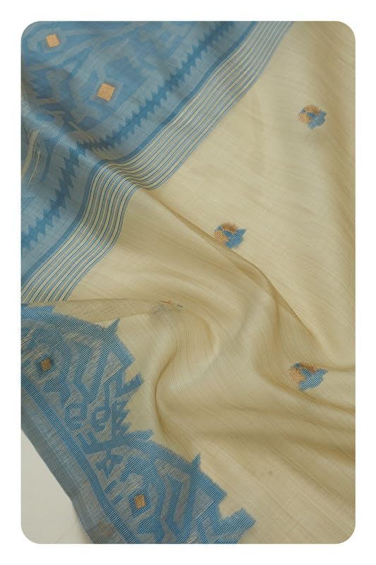 Soch Womens Blue Polyester Jamdani Dupatta
