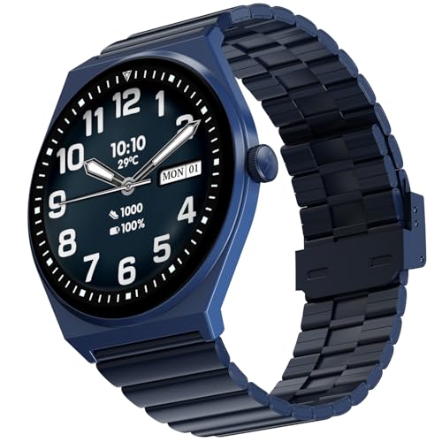Fire-Boltt Phoenix Nova Smartwatch 1.43” Slim Super AMOLED Display 466x466 Pixel Always-On Display Bluetooth Calling, Health Tracker for Men & Women Midnight Sapphire