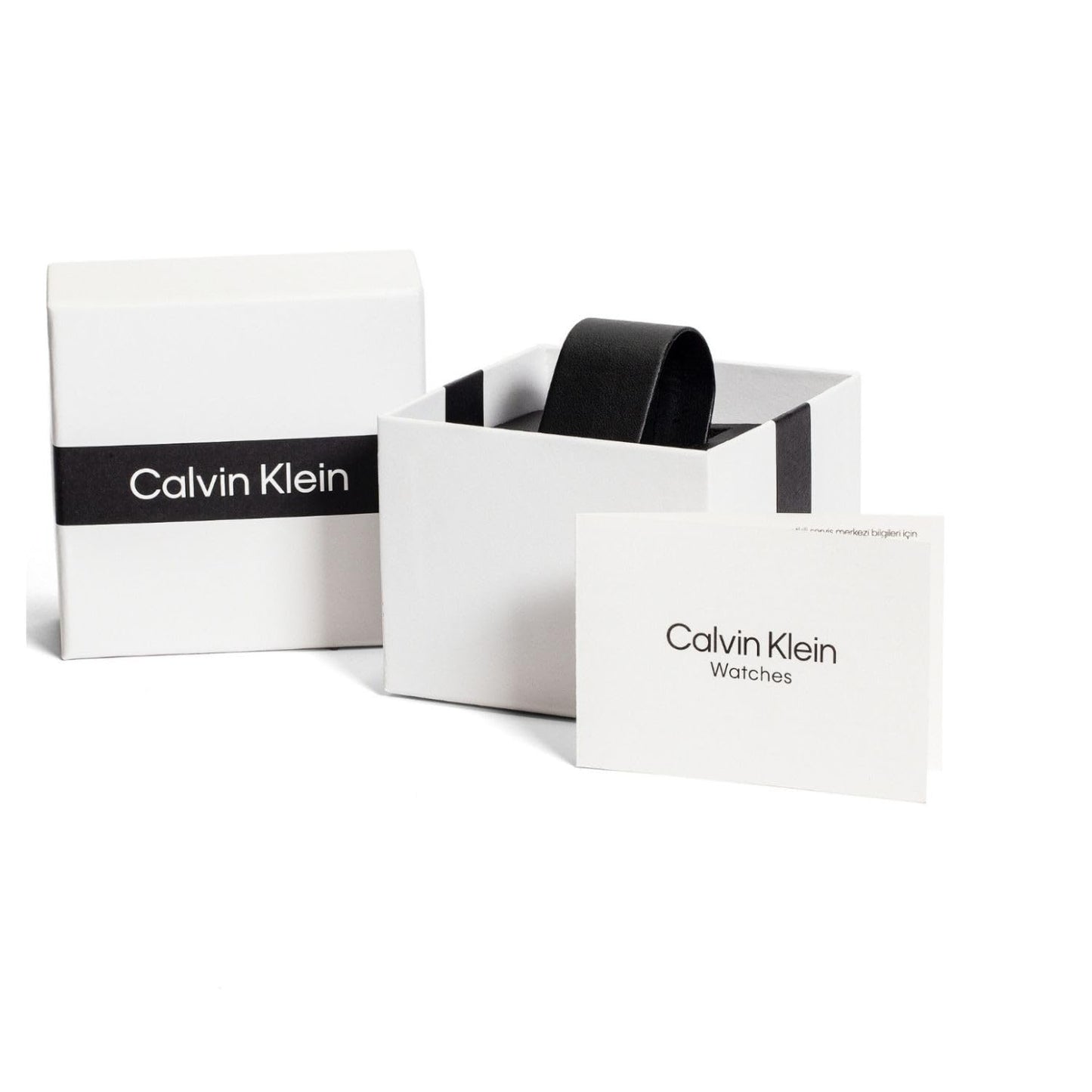 Calvin Klein Twisted Bezel Qtz Basic Slim Black Round Dial Women's Watch|Stainless Steel Material|Multi Color Band - 25100039