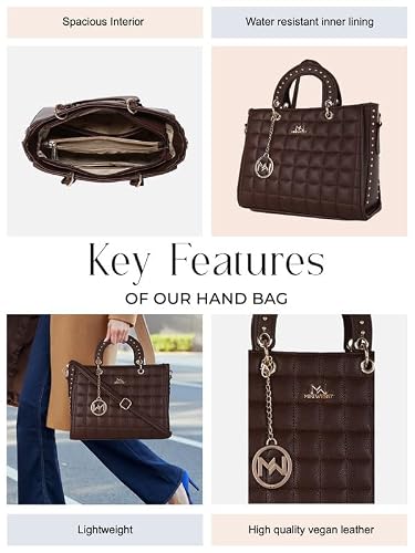 MINI WESST Arabian Night Handbag | Spacious Interior | Lightweight | Vegan Leather | Travel | Shopping | Office | Picnic