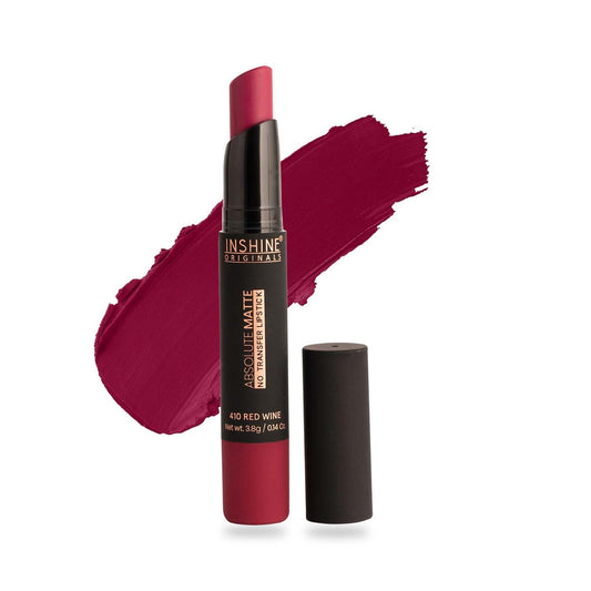 INSHINE Absolute Matte Lipstick - Long-lasting, Transfer-resistant, Velvety Matte Finish with Intense Color, Up to 12 Hours Wear | Perfect for Sophisticated Lips - RED WINE