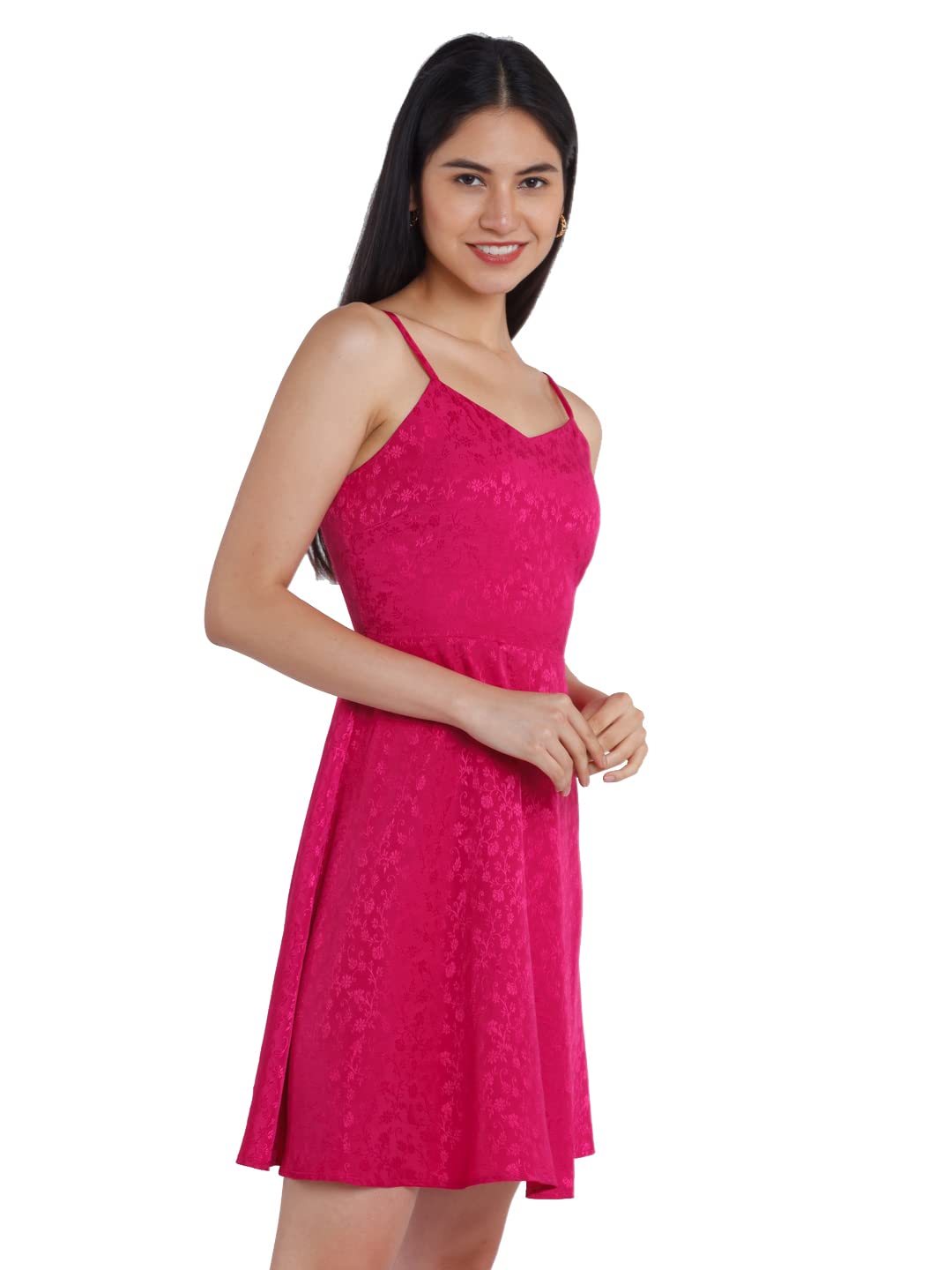 Zink London Women's Wine A-Line Short Dress