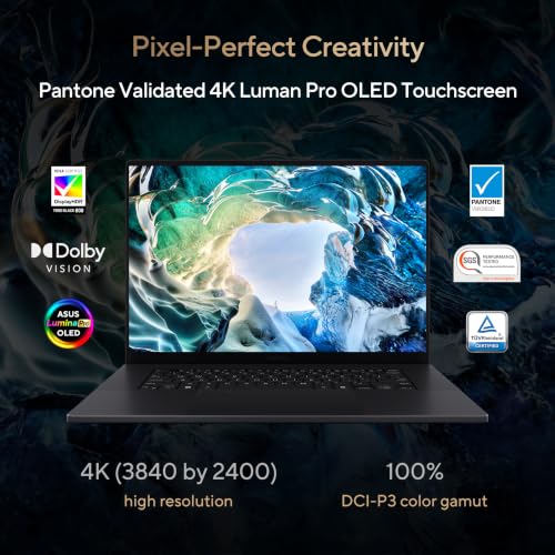 ASUS ProArt P16 (2026),AMD Ryzen AI 9 HX 370,RTX 5080-16GB,32GB RAM,1TB SSD,4K OLED,16"(40 cm),Windows 11 Home,M365 Basic(1 Year),Office 2024,Nano Black,1.95 Kg,H7606WW-SE066WS,Creator/Gaming Laptop
