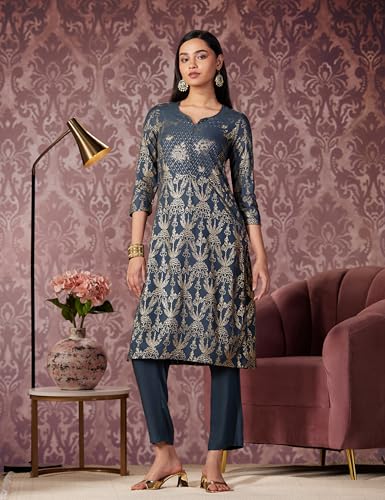 Biba WOMEN PRINTED STRAIGHT MIX AND MATCH(ASSORTED1836E_GRAY_42)