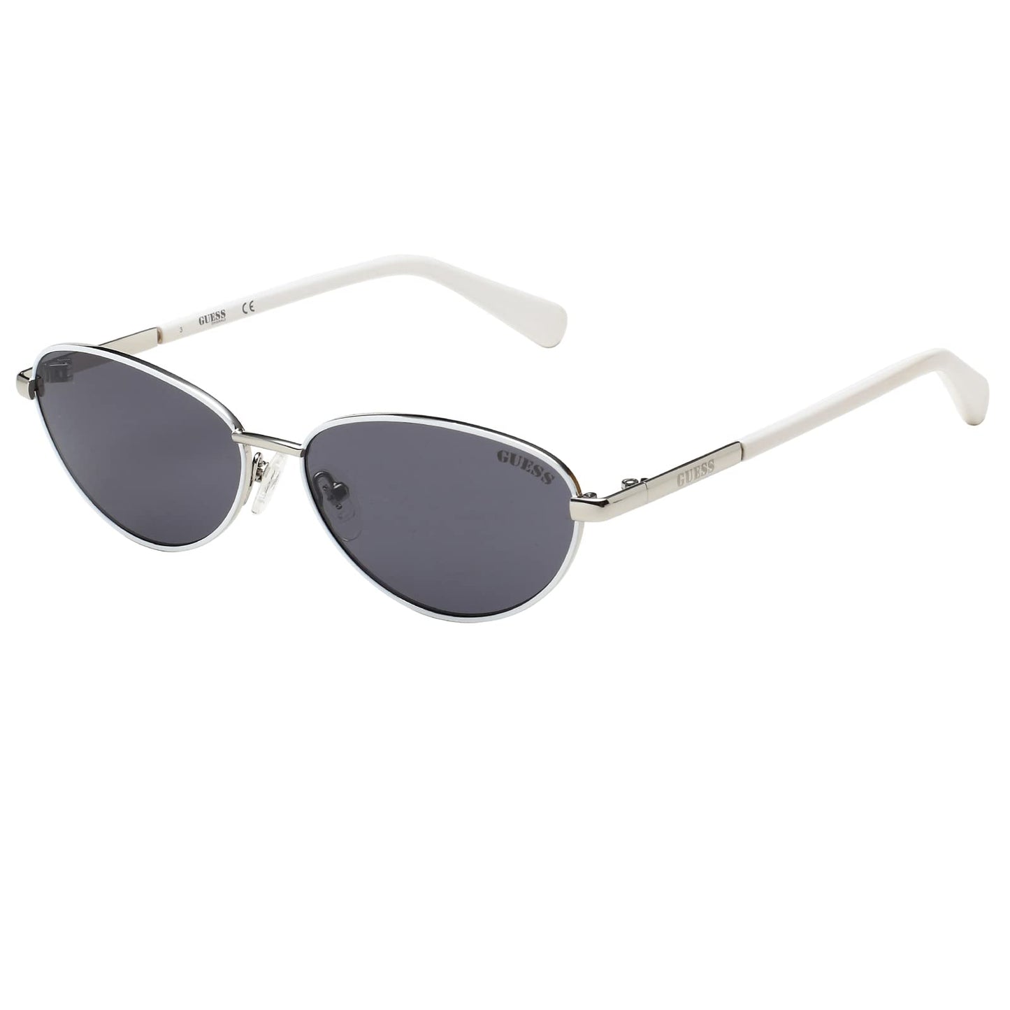 Guess Solid Oval Unisex Sunglasses - (GU8230 10A 57 S |57| Grey Color Lens)