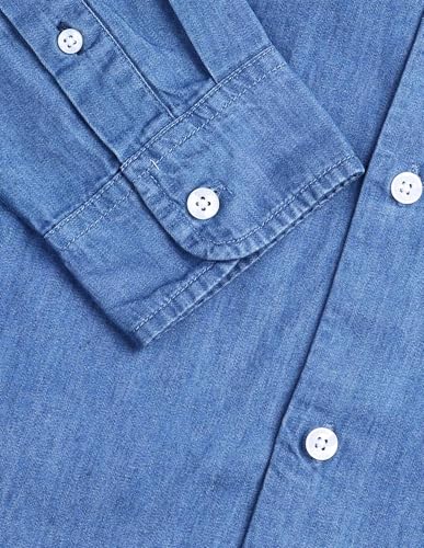 U.S. Polo Assn. Denim Co. Men's Solid Slim Fit Shirt (UDSHT2022_Indigo