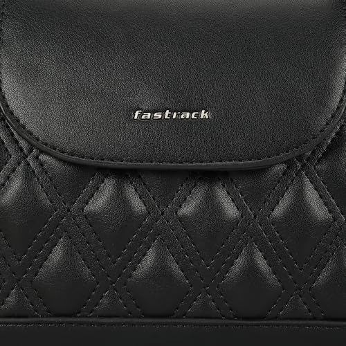 Fastrack Carry Curve Satchel Faux-Leather Women’s Handbag | Quilted Design with Dual Carry Options & Roomy Main Compartment