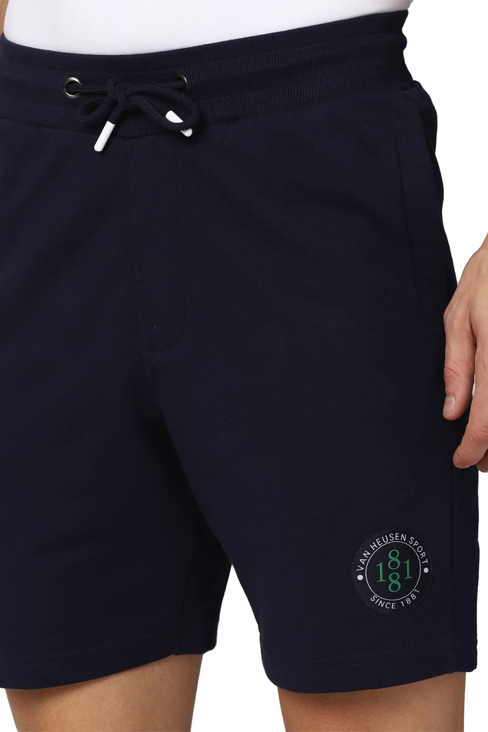 Van Heusen Sport Men's Chino Shorts (VSLOWATFB50543_Navy_L)