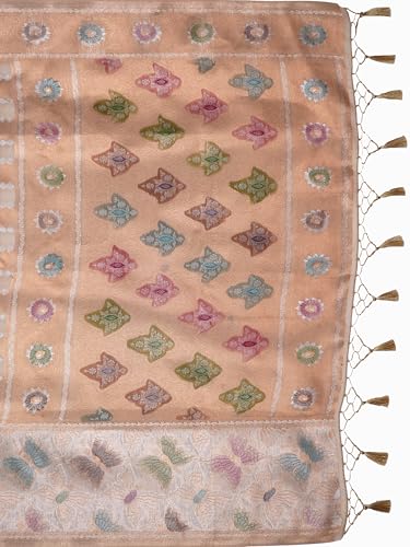 MIMOSA Women's Woven Design Banarasi Style Art Silk Saree With Blouse Piece : SA00002065CKFREE