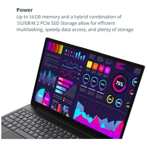 Lenovo V15 Laptop, 15.6" FHD Display, AMD Ryzen 5 5500U Hexa-core Processor (Beat Intel i7-1065G7), 16GB RAM, 512GB SSD, HDMI, RJ45, Numeric Keypad, Wi-Fi, Windows 11 Pro, Black