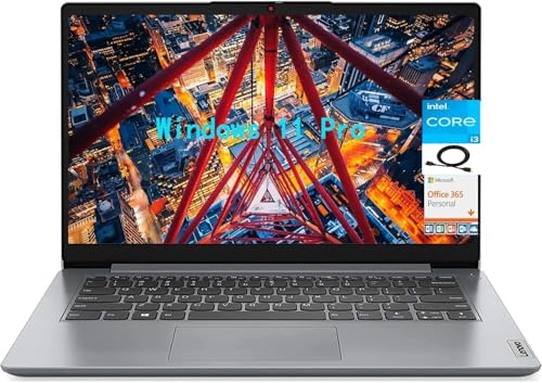 Lenovo IdeaPad 1i 14" HD Laptop with Office 365, Intel Core i3-1215U 6-Core Processor, 20GB RAM 1TB SSD, SD Card Slot, WiFi, Bluetooth, Windows 11 Pro, Gray