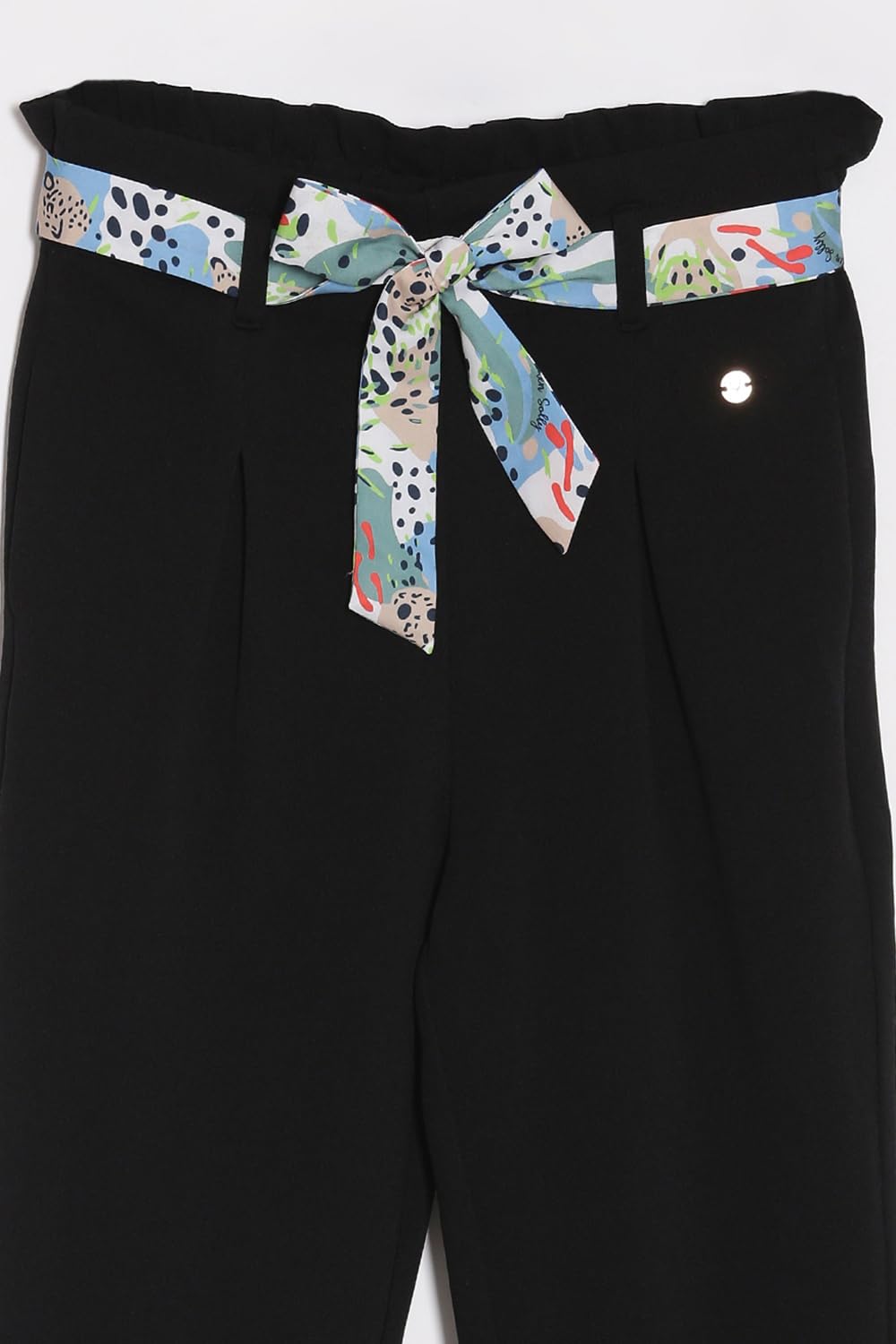 Allen Solly Girl's Slim Pants (AGWBEHWP259456_Black