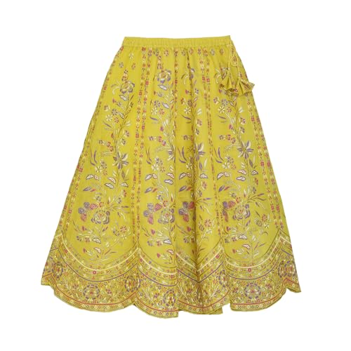 BIBA Girls PRINTED STRAIGHT KID(KWSPARKLE MIST5930_LMN YELLOW_9)