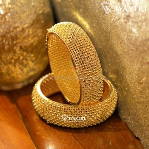 VIVASTRI''S Premium & Traditional 1Gram Gold Plated Bangle for Women and Girl-VIVA1023BG-2.6