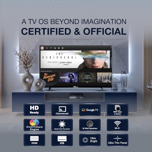 Skywall 80 cm (32 inch) HD Ready Smart QLED Google TV (32SWQLEDTV)
