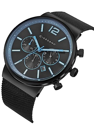 Giordano Analog Stylish Watch for Men & Boys Water Resistant Fashion Watch Round Shape with Multi-Functional Wrist Watch to Compliment Your Look/Ideal Gift for Male - GZ-50074