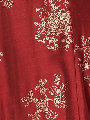 Max Women Floral Print Kalidar Kurta(Red_XL)