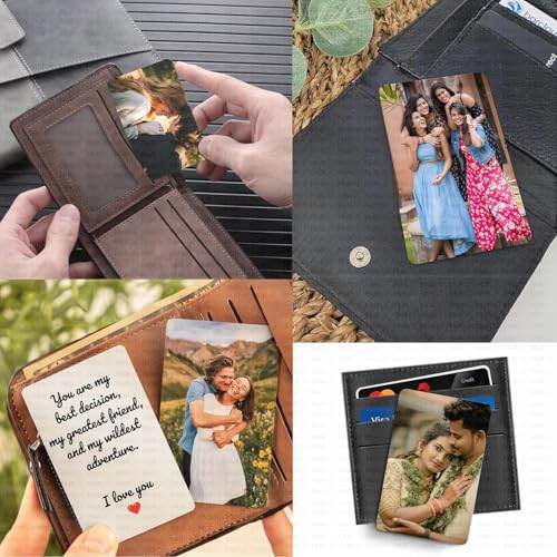Customized Wallet Card with Your Photo, Message & Spotify Code | Personalized Gift for Loved Ones | Custom Bitmoji or Illustration Card | Perfect for Anniversary, Birthday, Thanksgiving Gift