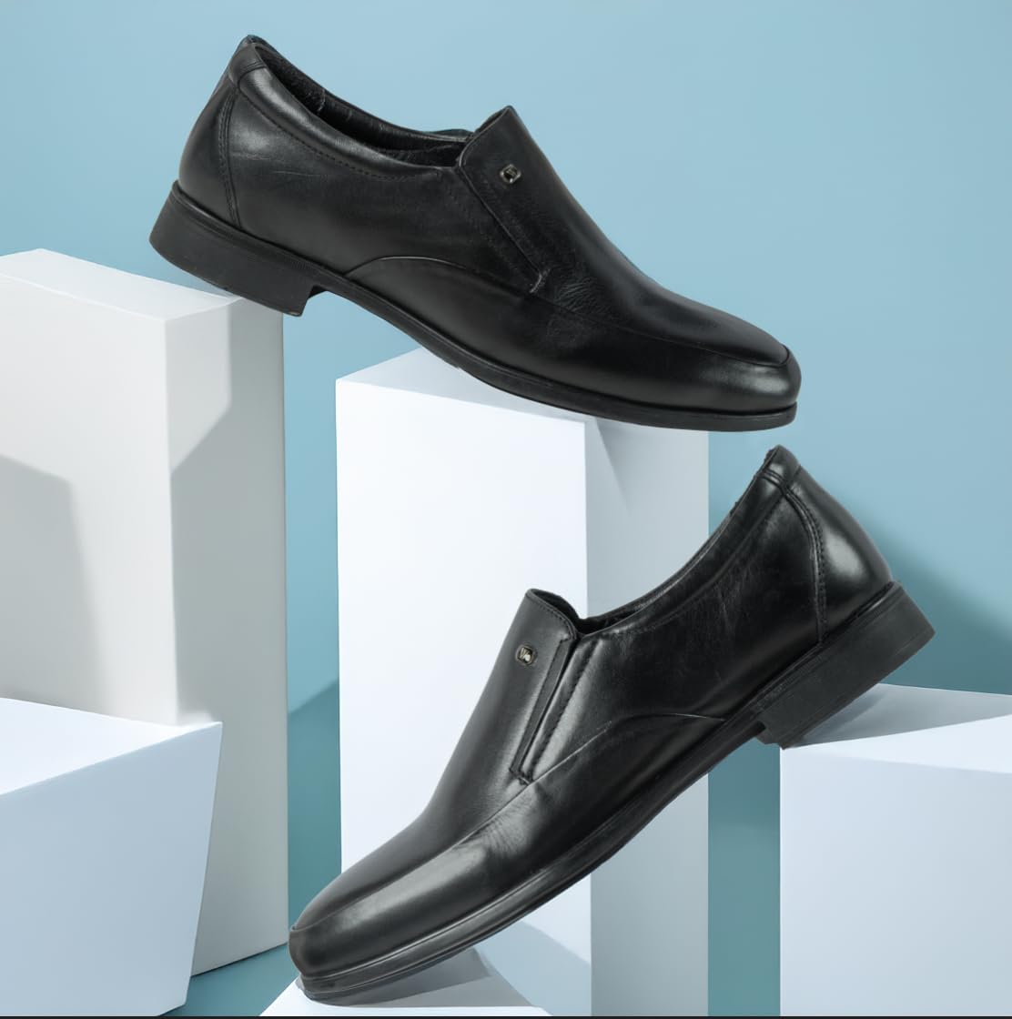 Woodland Men's Black Softy Formal Shoes-8 UK (42EURO) (OGW 6205024)