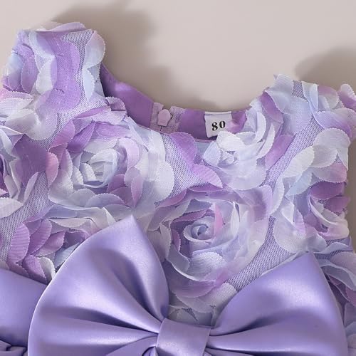 Hopscotch Girls Floral Applique Party Dress in Lavender Color for Age (2-3 Years)