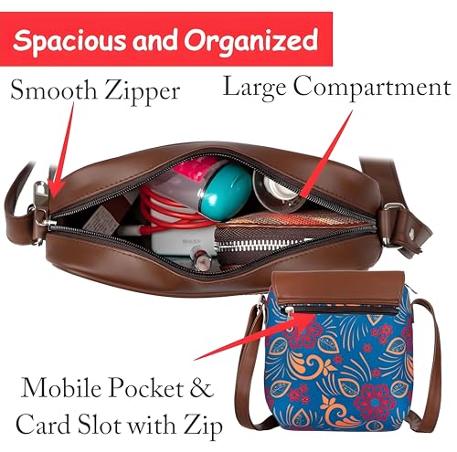 JIALTO 100% Printed Vegan Leather Shoulder Bags For Women, Hand Bag For Women Traveling/Ladies Shoulder Bag/College Girls Stylish Hand Bag With One Main Zipper To Keep