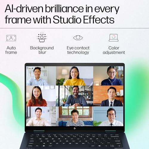 HP Envy x360 AI Laptop, Intel Core Ultra 5 125U, 12 TOPS, 16GB LPDDR5, 512GB SSD, (Win11, Office21, Blue, 1.44 kg) Touchscreen, 3K, OLED, 14-inch (35.6cm), Integrated graphics, 5MP IR camera, fc0078TU