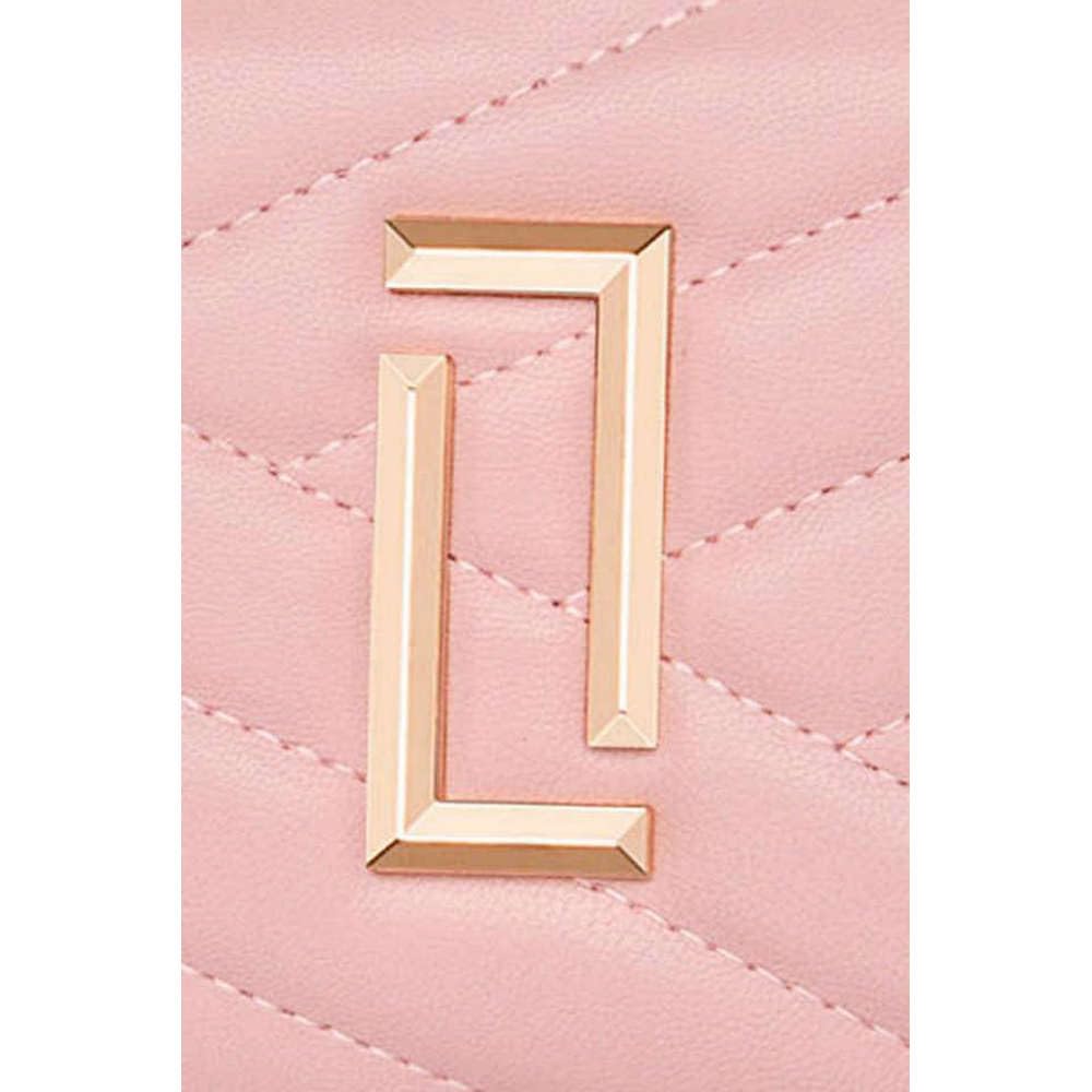 Lavie Zipper Cross PU Women's Casual Wear Wallet (Pink, Large)