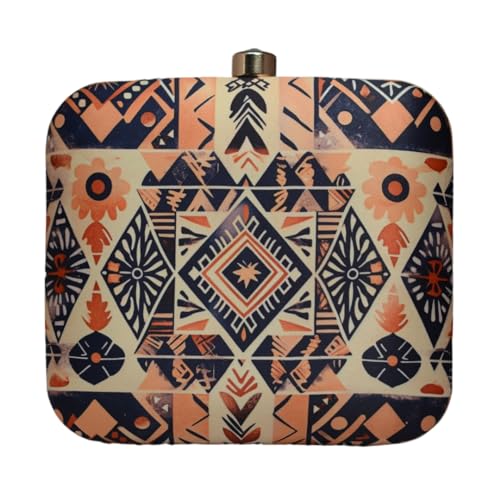 Artklim Geometrical Pattern Printed Clutch