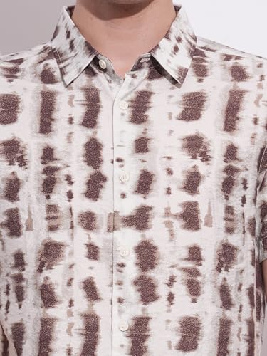 Being Human White Regular Fit Regular Collar Men's Shirt Clothing