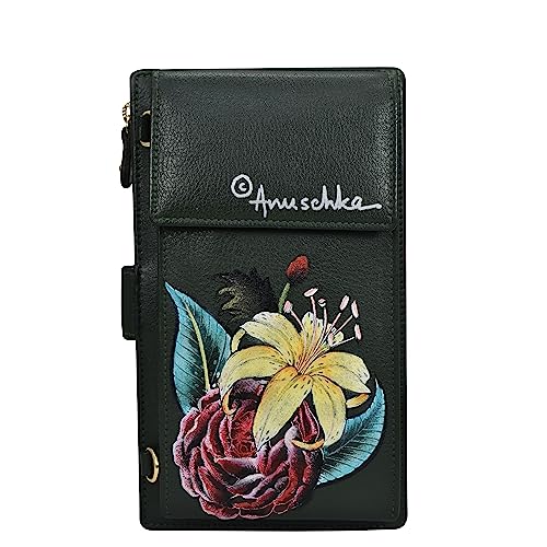 Anuschka Women’s Hand-Painted Genuine Leather Cell Phone Case & Wallet - Vintage Floral