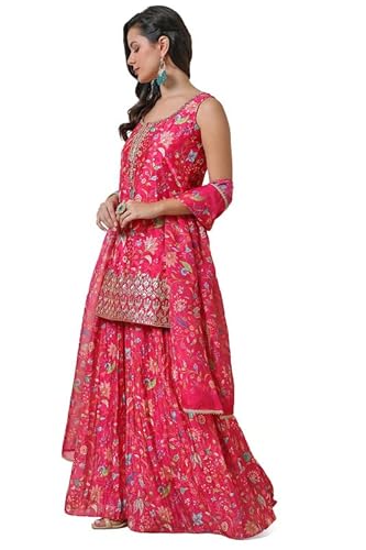 Soch Women's Brasso Salwar Suit (EWA4CD21069A_Fuchsia