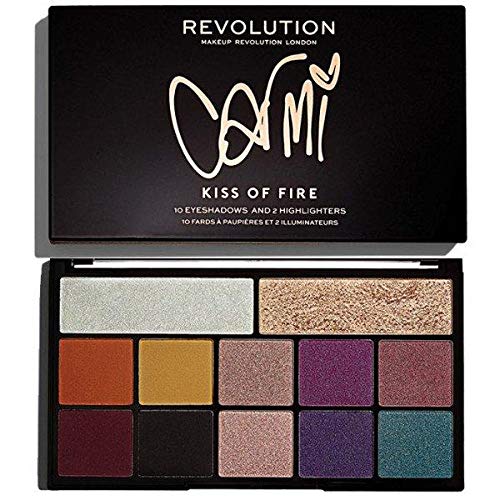 Makeup Revolution X Carmi Kiss of Fire Palette, Multicolor, 20.26g