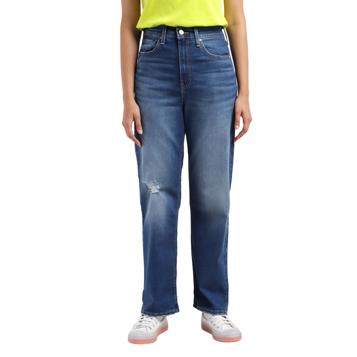 Levi's Women's Straight High Rise Jeans (A7713-0007_Blue, 32