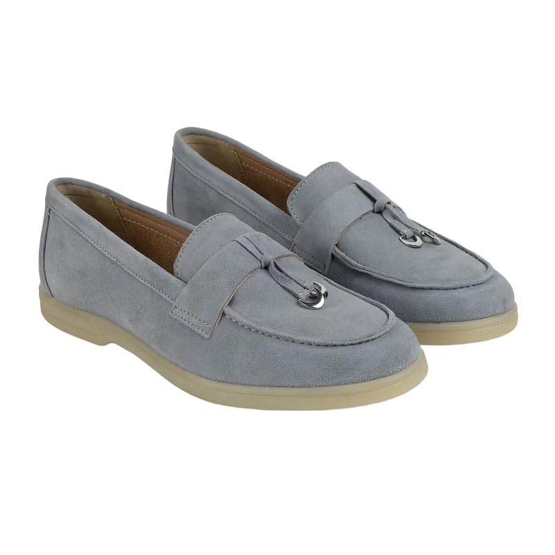 tresmode Angil Platinum Women's Casual Loafers in Size 7 UK / 40 EU