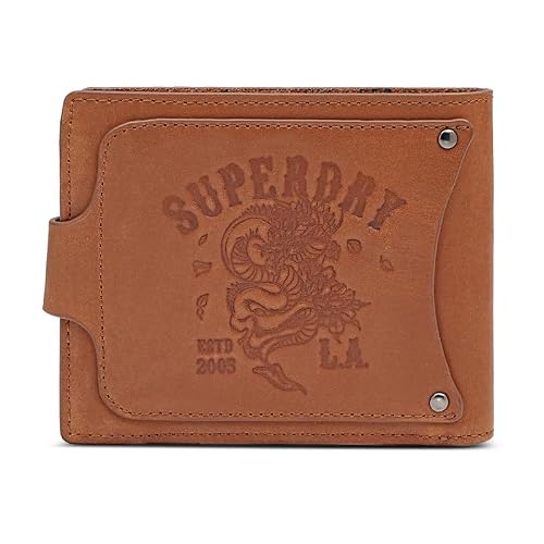 Superdry Men's Leather Global Coin Wallet Ribble - Tan